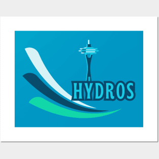 HYDROS and SPACE NEEDLE Seattle Style Posters and Art